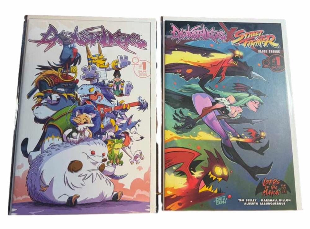 Darkstalkers X Street Fighter Blood Throne Brett Bean Variant Lot